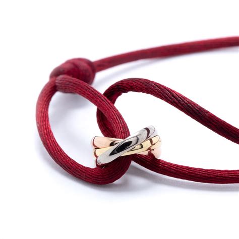 cartier trinity bracelet silk cord colors|cartier trinity bracelet men's.